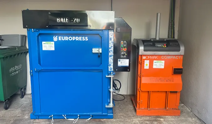 Europress and Orwak compactors side by side.